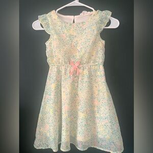 H&M Pastel Floral Kids Dress with Pink Accent
